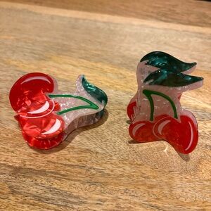 Cherry Claw Hair Clips, Set of 2